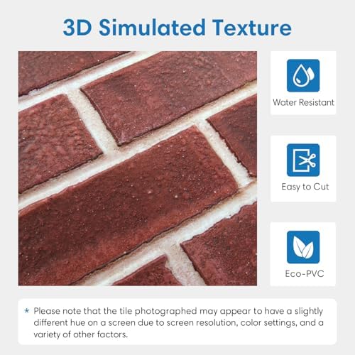 COMSTICKC 3D Peel and Stick Faux Brick Wall Panels, Ultra-Light & Flexible - Image 5