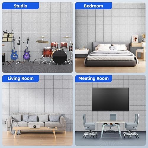 20 Pack Acoustic Panels with Self Adhesive Sound Proof Foam Panels - Image 6