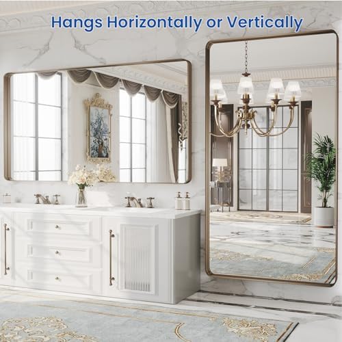 WEER Bronze Bathroom Vanity Mirror 60X30 Inch - Image 5