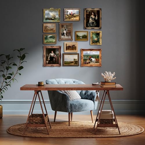 LANCHI95 12 Pcs Unframed Classic Equestrian Art - Image 4