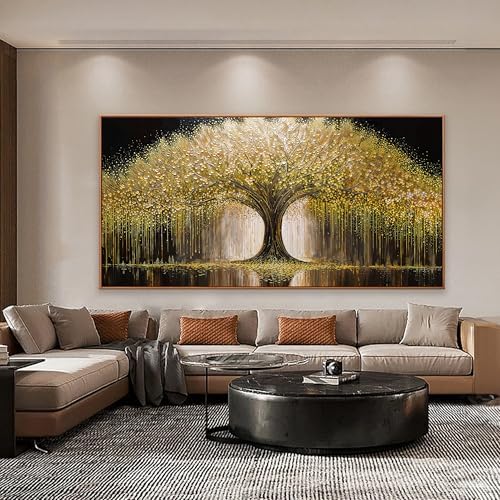 Gold Tree Of Life Wall Art Decor 29.5"x58" Framed Wall Art - Image 6