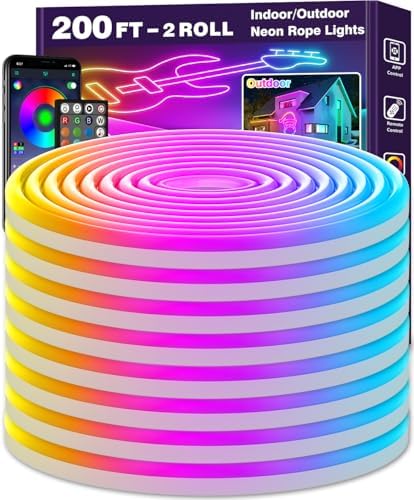 AILBTON 200Ft Neon Rope Lights, Flexible Led Rope Lights Control by AILBTON