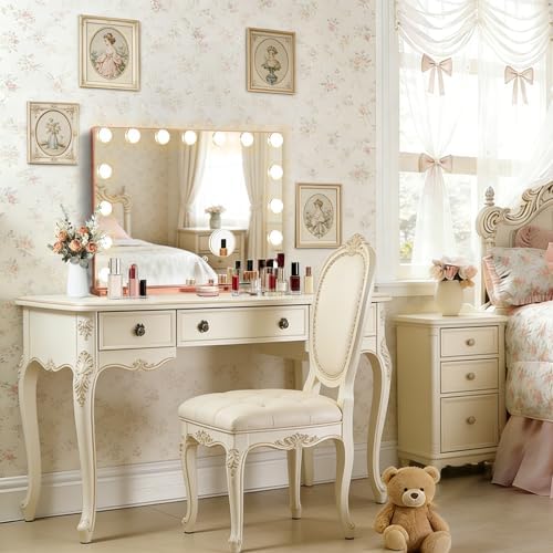Ratsamee Rose Gold Hollywood Vanity Mirror - Image 4