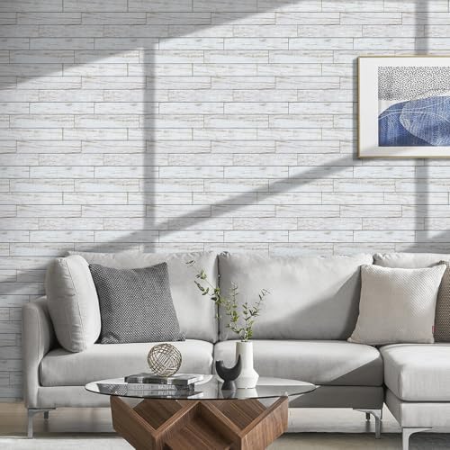 Commomy 3D Faux Wood Peel and Stick Wall Tiles 10 Pcs 11.8" x 11.8" - Image 2