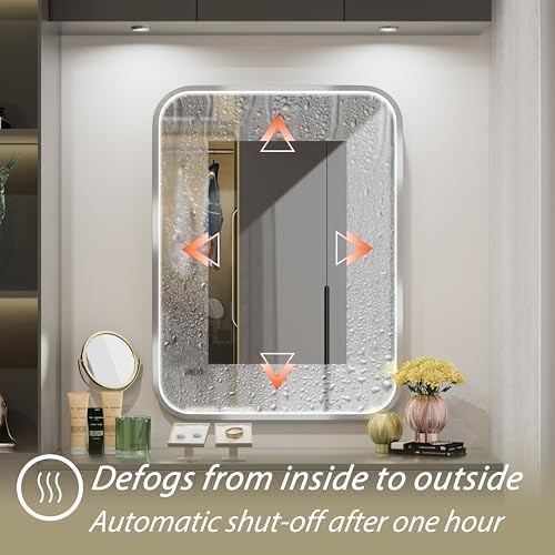 24"x32" Silver LED Bathroom Mirror - Image 3