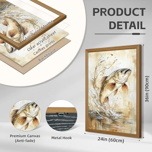 Hunting Nursery Wall Art Decor Wildlife Boys Room Pictures Fishing Poster - Image 2