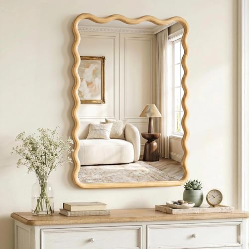 Wavy Wood Bathroom Mirror - Image 5