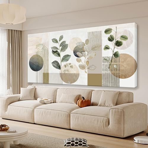 Large Boho Green Wall Art For Living Room Prints 39x78 In Green Botanical Boho by TAIJXAGSG