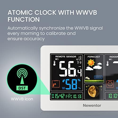 Newentor Weather Station Wireless Indoor Outdoor Thermometer - Image 4