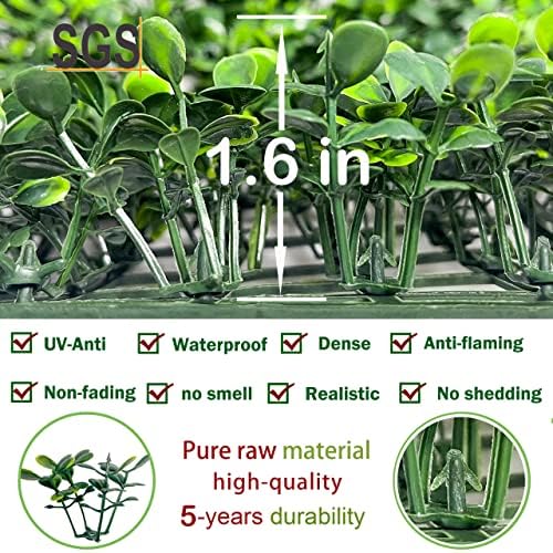 Bybeton 40"x120" Ivy Privacy Fence Screen Odorless Boxwood Hedge - Image 3