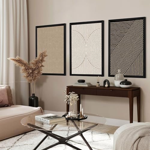 Boho Modern Wall Art Pictures Neutral Abstract Canvas Wall Decor Minimalist - Image 7
