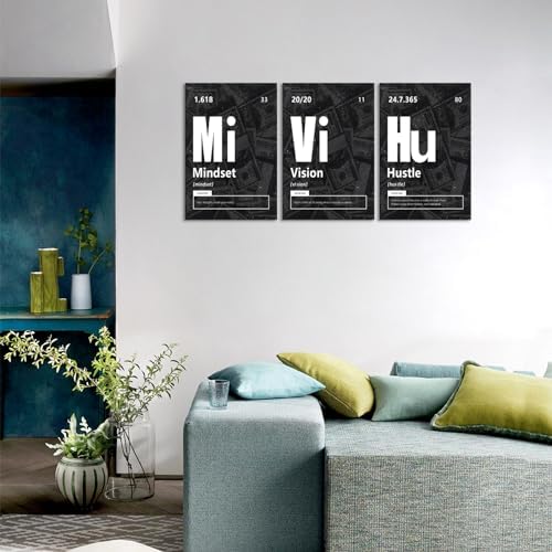 KAWAHONE Motivational Canvas Wall Art Framed, Inspirational Quote Success - Image 3