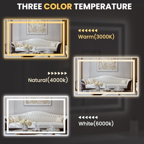 LOAAO 55"X40" LED Bathroom Mirror - Image 5