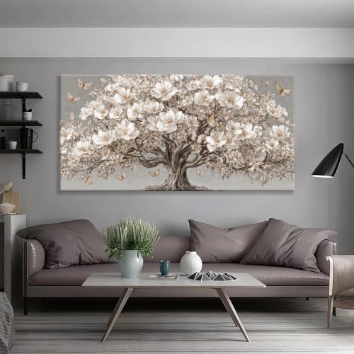 Large Floral Tree Of Life Canvas Wall Art Decor - Image 6