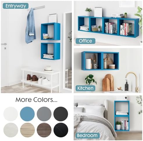 Kaboon Cube Floating Shelves Set2, Display Shelves Wall Mount 7.75" D x 12.5" W - Image 5
