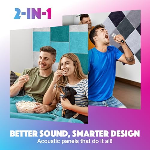 18 Pack Acoustic Panels Self Adhesive Sound absorbing Wall Panels, High Density - Image 3