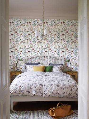 Orainege Vintage Peel and Stick Wallpaper Floral Wallpaper Self Adhesive - Image 7