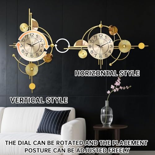 Large Wall Clocks for Living Room, Silent Non Ticking, Battery Operated - Image 4