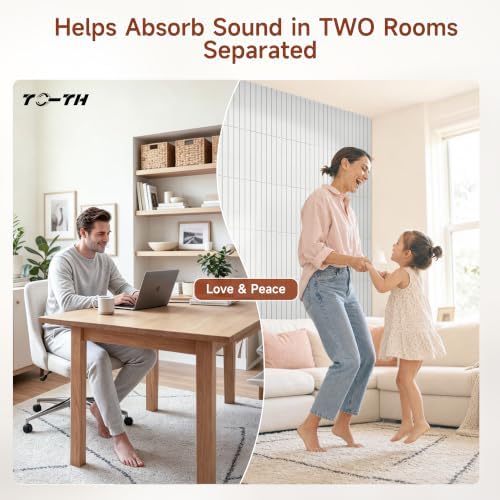 TO-TH Sound Absorbing Panels Self-Adhesive Acoustic Wall Panel 12Pack - Image 4