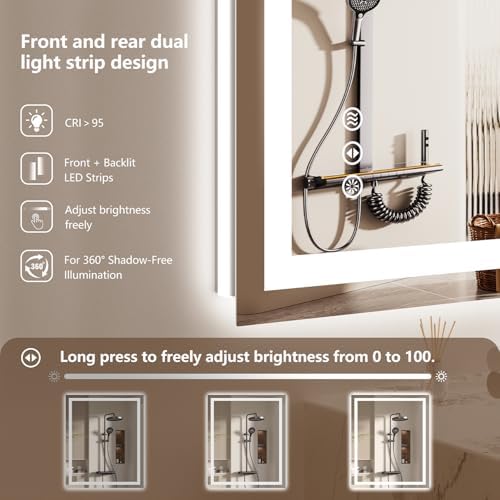 60"x 36" LED Bathroom Mirror - Image 3