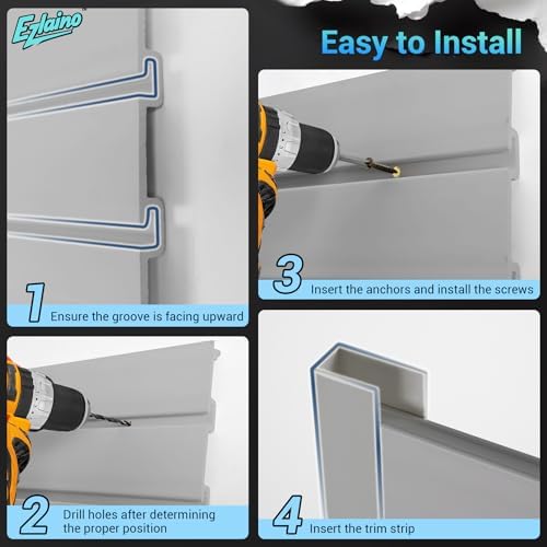 Ezlaino Slatwall 4ft x 2ft PVC Slat Wall Paneling Garage Wall Organizer - Image 6