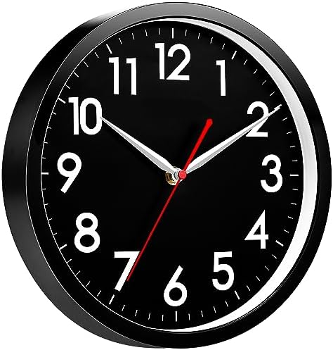 AKCISOT 12 Inch Wall Clock, Silent Battery Operated Analog Clock by Akcisot