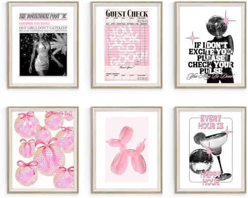 Habseligkeit Pink Fashion Wall Art Prints, Trendy Cute Wall Art Posters by Habseligkeit