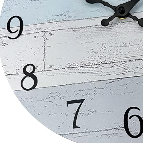 Plumeet Smaill Wall Clock, Rustic Coastal Country Village Clocks Decorative - Image 3