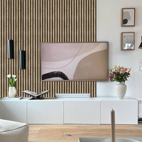Arthome 17''x240'' Wood Slat Wallpaper, Peel and Stick Self Adhesive Wood - Image 3