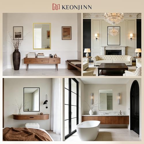 Keonjinn Brushed Nickel Bathroom Mirrors - Image 6