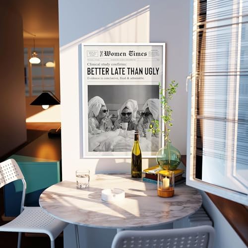 Vintage Black And White Newspaper Wall Art 8x10in White Framed Trendy Better - Image 3