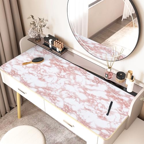 Marble Contact Paper Pink Extra Wide Peel and Stick - Image 4