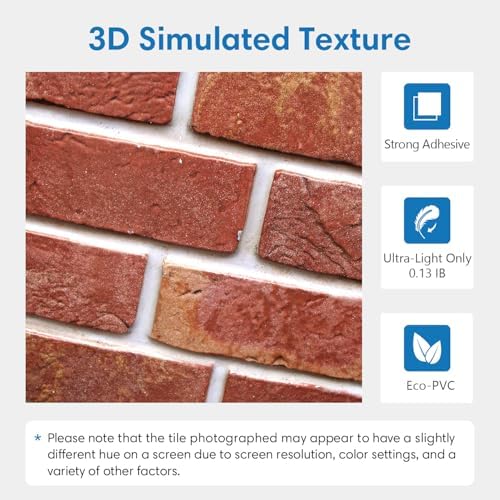 COMSTICKC 3D Faux Brick Wall Panels Peel and Stick - Image 3