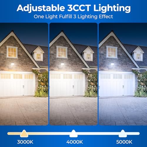 CINOTON 120W LED Wall Pack Light, 3CCT 16800LM, Dusk to Dawn Sensor, 4 Pack - Image 2