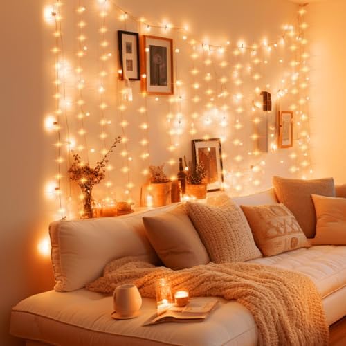Minetom Halloween Curtain Lights, 300 LEDs Twinkle Fairy Lights, 8 Modes - Image 3