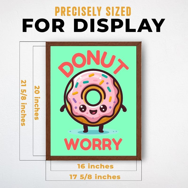 InkFlow Posters Donut Worry Canvas Poster - Image 3