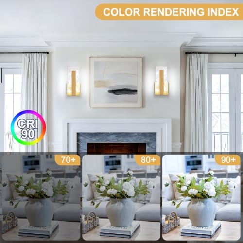 Modern LED Wall Sconces Set of 2, Hardwired Acrylic Wall Light Lighting - Image 3