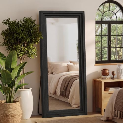 Wood Full Length Mirror 65"x24", Large Solid Wood Frame Floor Mirror - Image 7