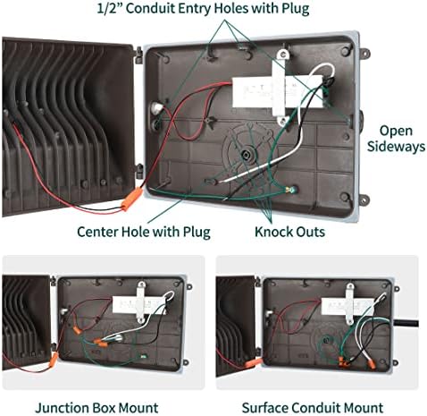 kadision LED Wall Pack with Dusk-to-Dawn Photocell, 60W 7800lm 5000K 100-277V - Image 5