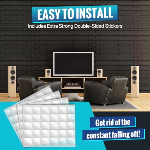 Sound Proof Foam Panels, Kuchoow 12 Pack Acoustic Panels 1" X 12" X 12" Sound - Image 2