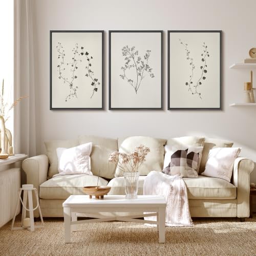 MUDECOR Framed Canvas Print Wall Art Set Botanical Sprigs - Image 2