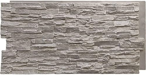 EverStone Canyon Ridge Faux Stone Panel, 45 3/4"W x 24 1/2"H x 1 1/4"D by EkenaMillwork