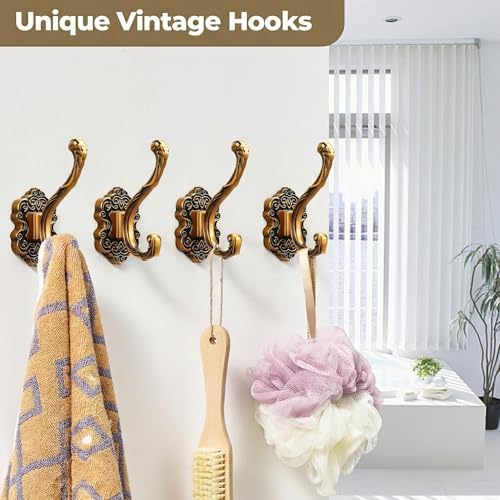 3 Pack Vintage Swan Metal Wall Hooks Heavy Duty Aluminum Alloy Coat Hooks - Image 5