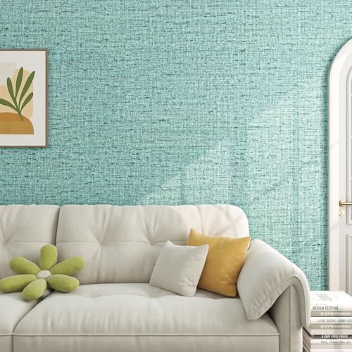 FunStick 16"x240" Modern Teal Green Textured Wallpaper Peel and Stick - Image 5