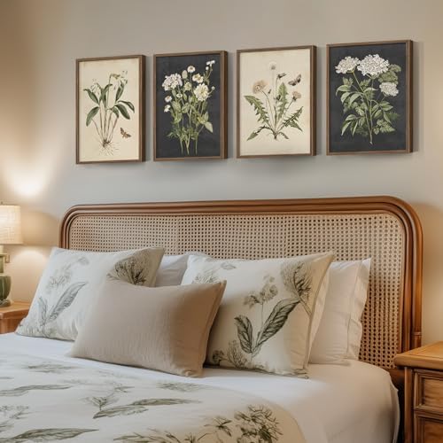 Framed Vintage Botanical Floral Wall Art - Image 3