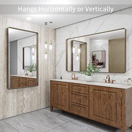 LOAAO 48"X30" Bronze Bathroom Mirror - Image 4