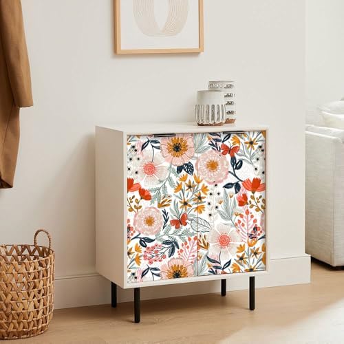 HAOKHOME Pink Floral Wallpaper Peel and Stick Botanical 17.3in x 32.8ft - Image 6