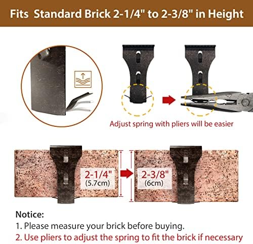Brick Clips Fit Standard-size Bricks 2-1/4" to 2-3/8" High - Image 5