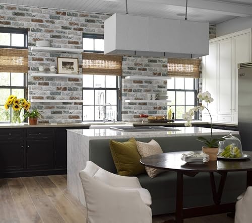 Guvana 17.3"×197" Brick Peel and Stick Wallpaper Brick Contact Paper - Image 4