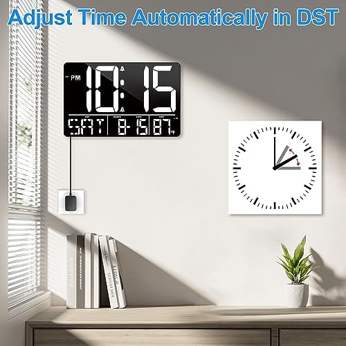 PERSUPER 13" Digital Wall Clock Large Display - Image 5